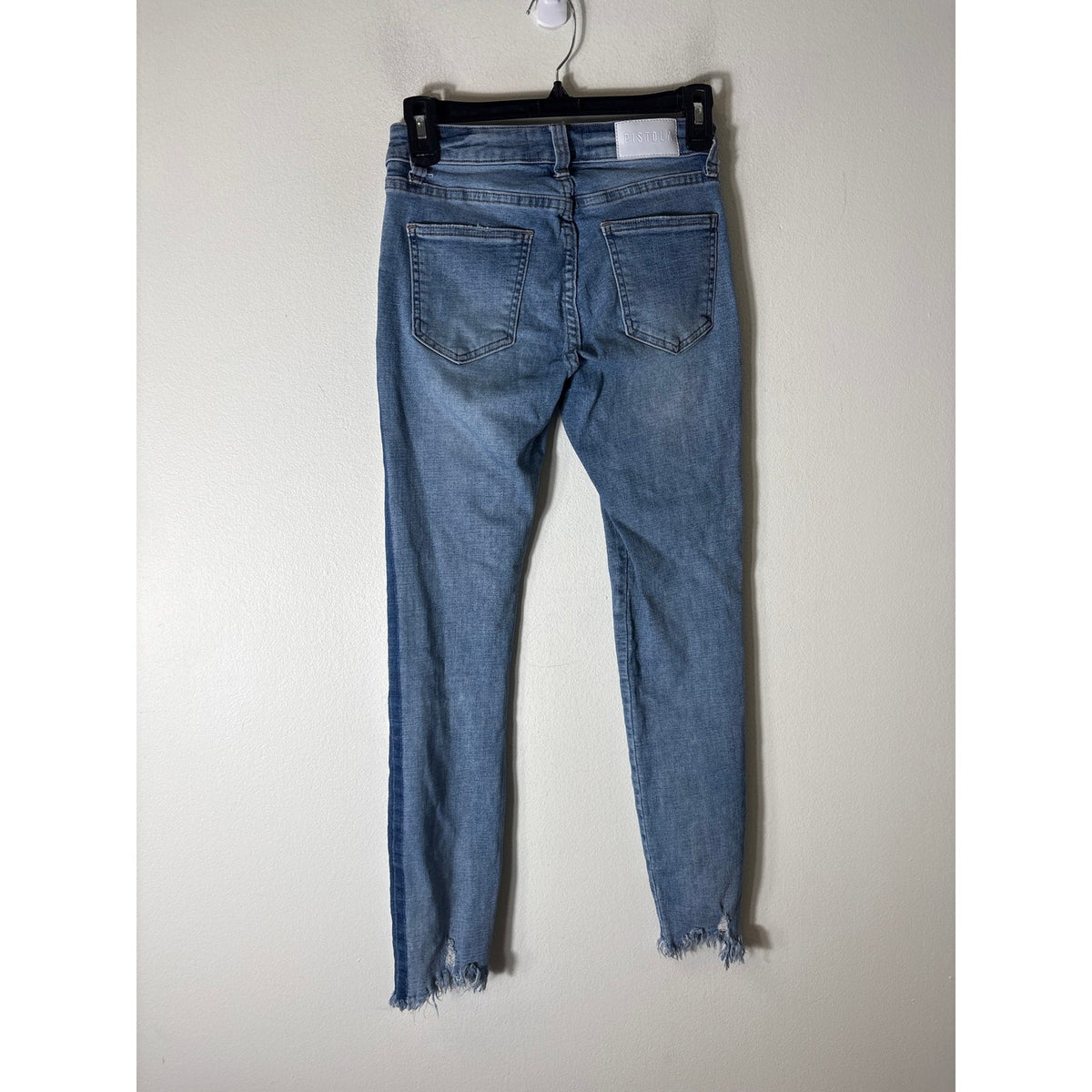 Pistola Blue 2-Toned Distressed Skinny Jeans Sz 25