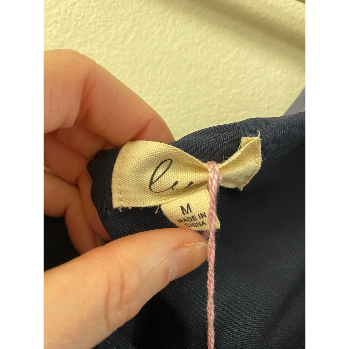 NWT Lena Navy One Shoulder Top Sz M