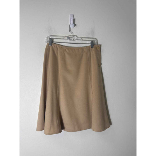 Talbots Tan Wool A Line Skirt Sz 6
