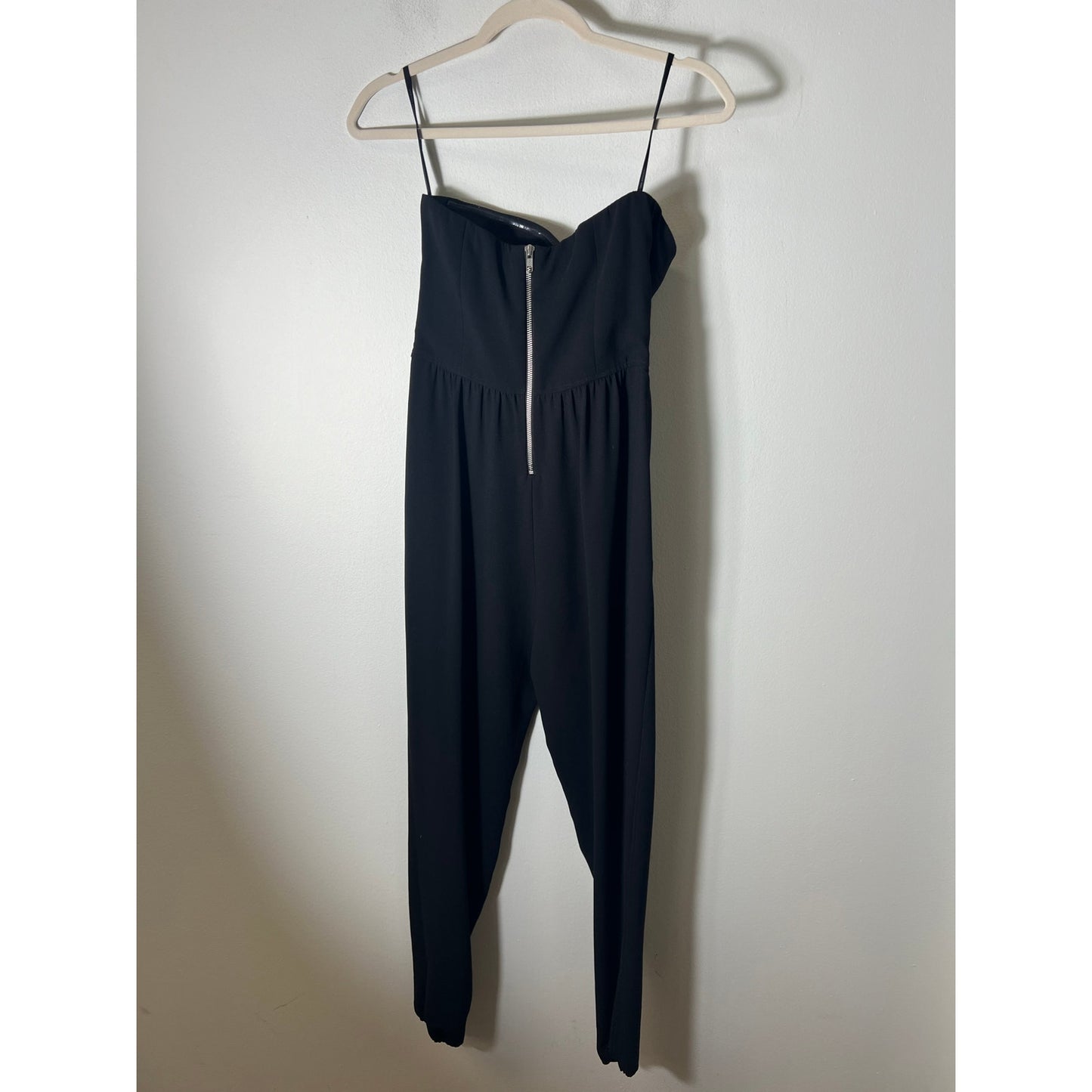 Cynthia Vincent Black Strapless Jumpsuit Sz 2
