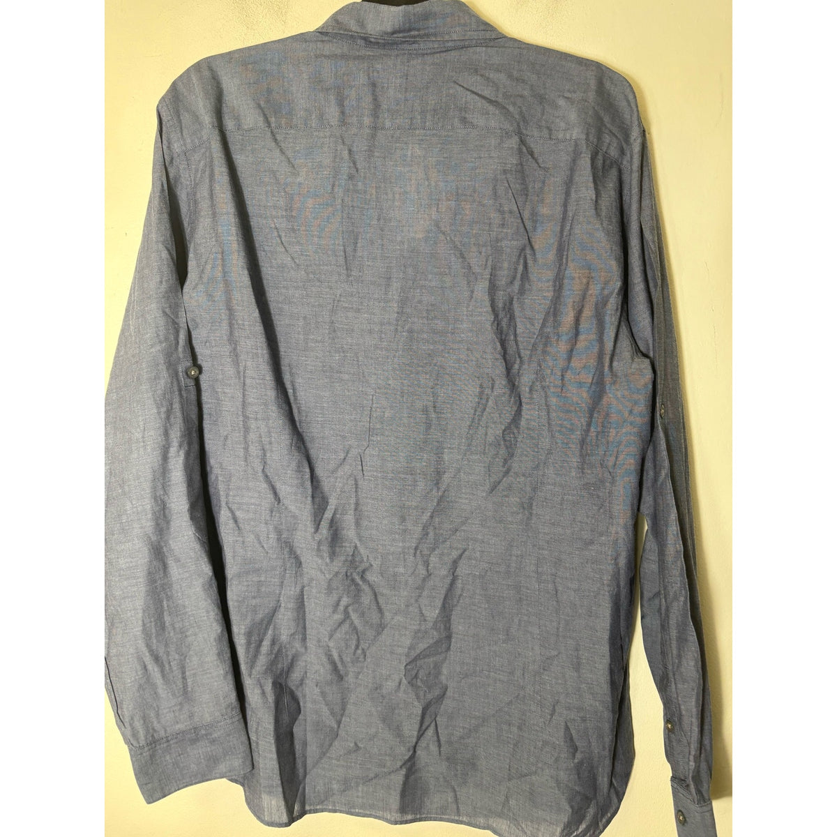Men's John Varvatos Gray Blue Long Sleeve Button Down Shirt Sz M