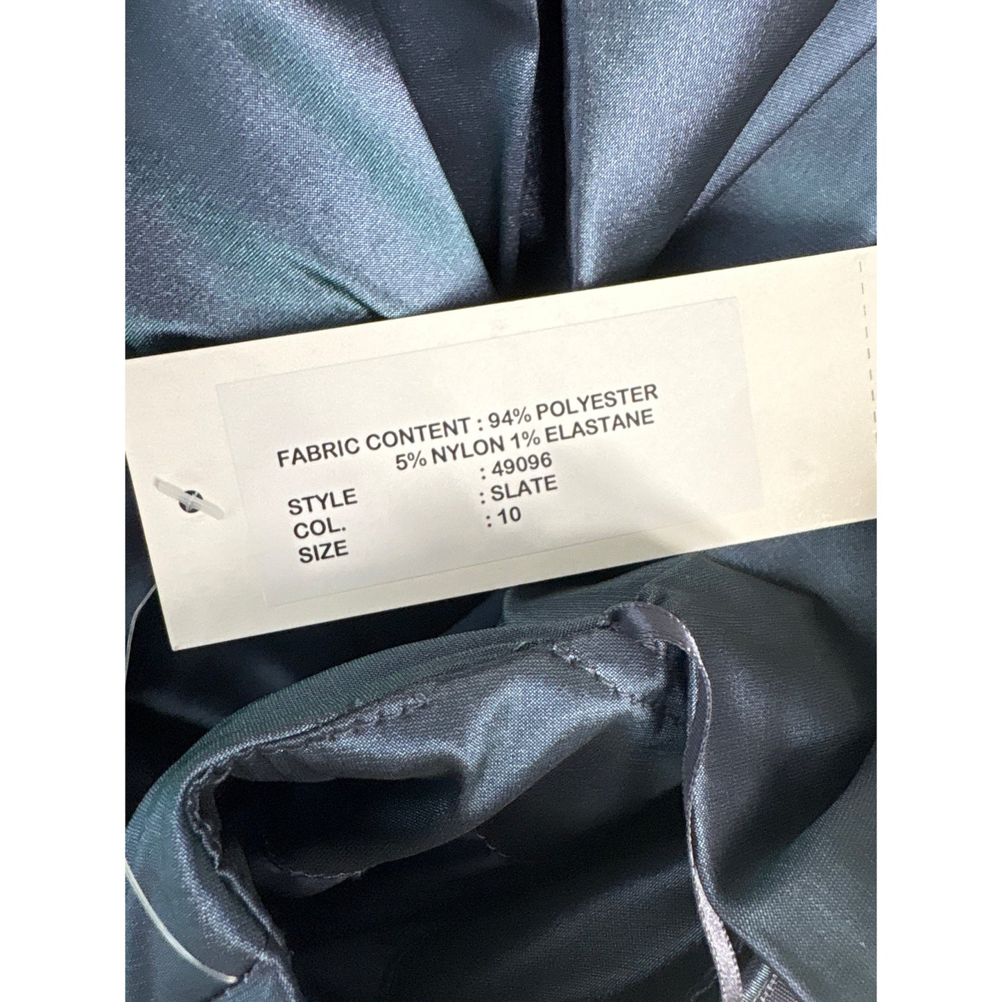 NWT Teri Jon Slate Off The Shoulder Gown Sz 10