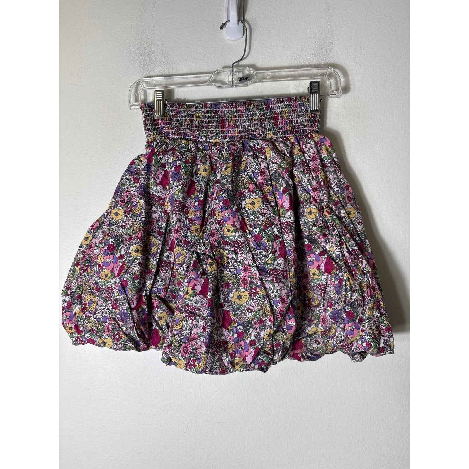 NWT Buru Pink Floral Button Sleeve Blouse and Mini Skirt Set Sz S