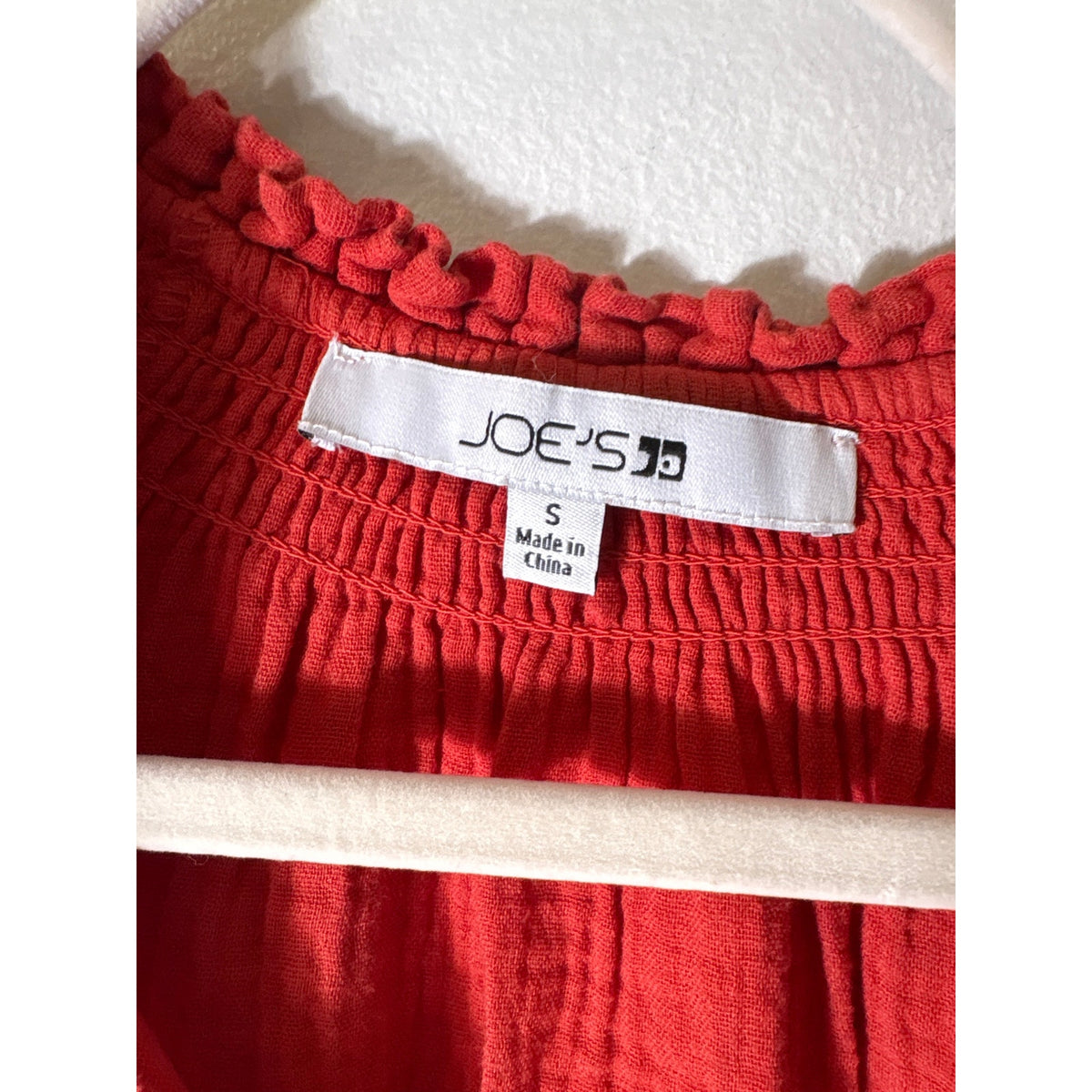 Joe's Rust Orange Guazy V Neck Top Sz S