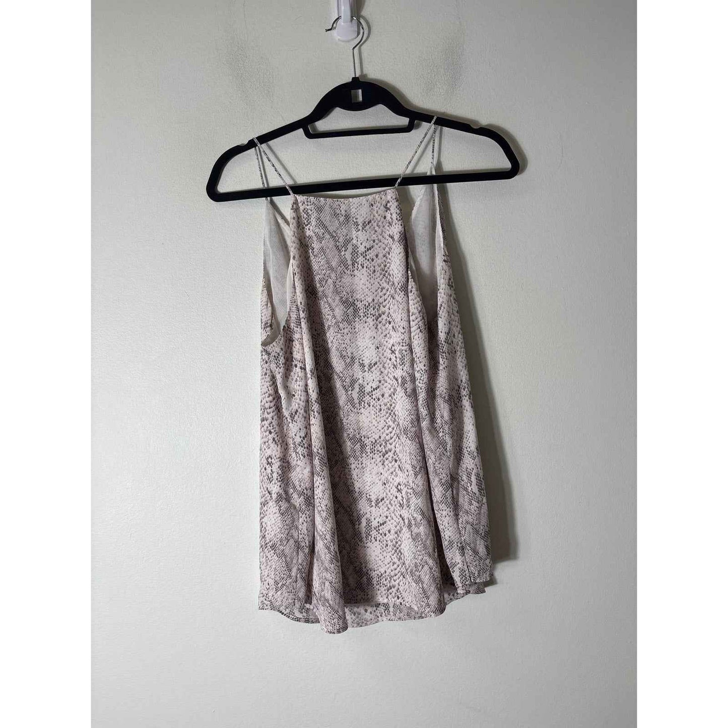 LOFT Light Pink Snakeskin V-Neck Racerback Tank Sz L
