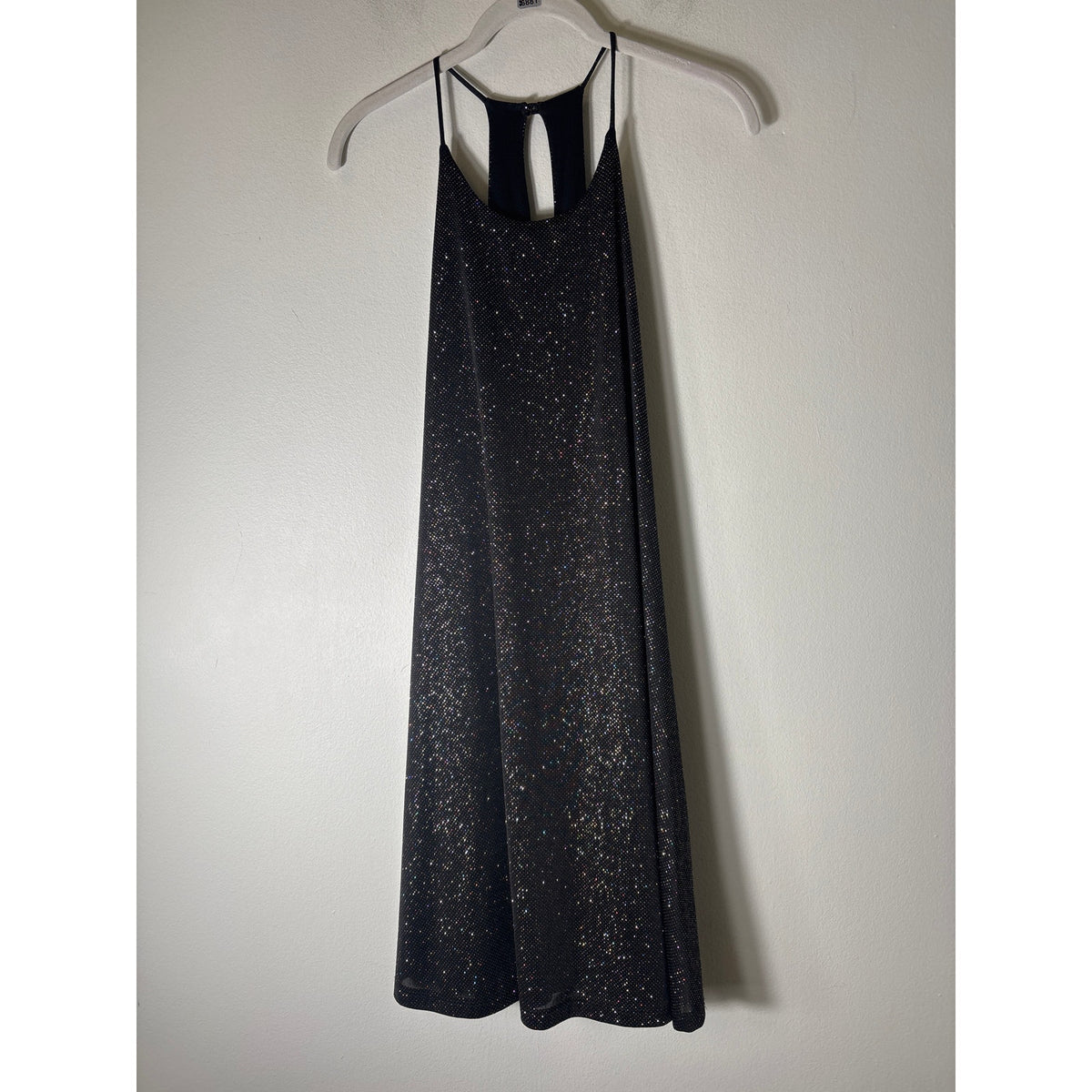 Everly Black With Shimmer Dots Cocktail Dress Sz M