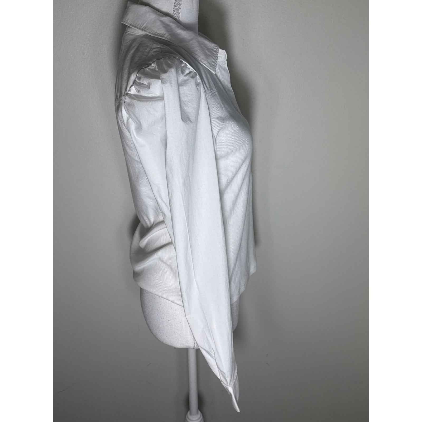 Veronica Beard White Multi Media Collard Shirt Sz M