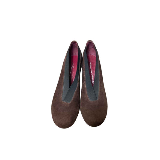 Milano Mod Brown Suede Wedge Shoes Sz 36 (5.5)