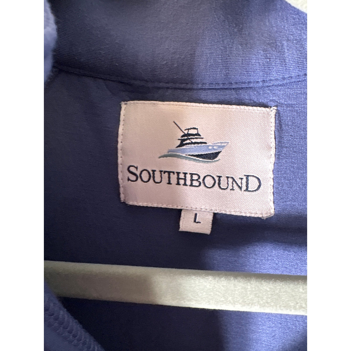 Boys Southbound Blue 1/4 Zip Pullover Sz L