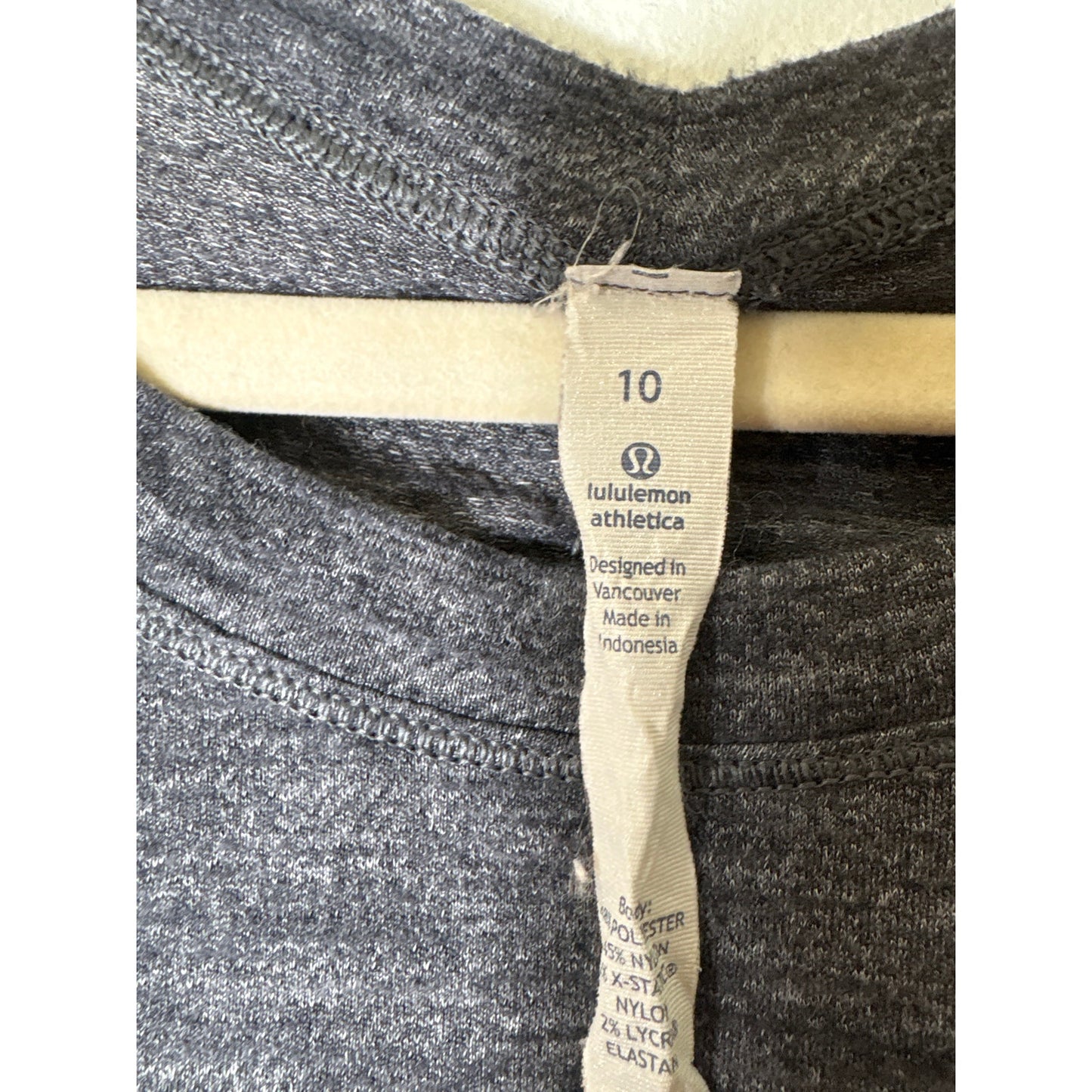 Lululemon Dark Gray Long Sleeve Athletic Shirt Sz 10
