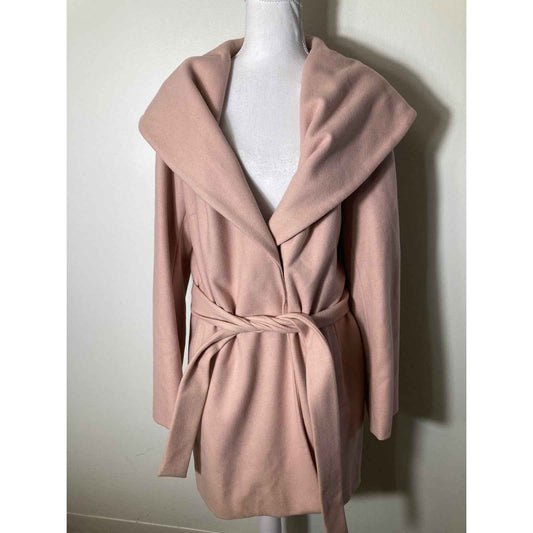 Calvin Klein Blush Winter Wool Bend Coat Sz XL