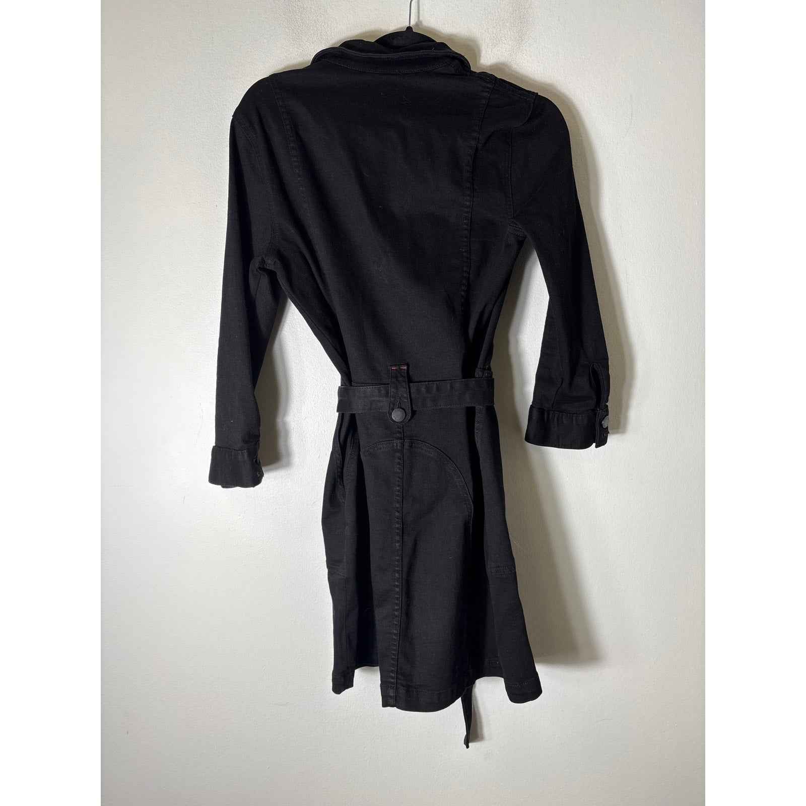 Alice + Olivia Black Demin Long Sleeve Knee Length Dress Sz 10