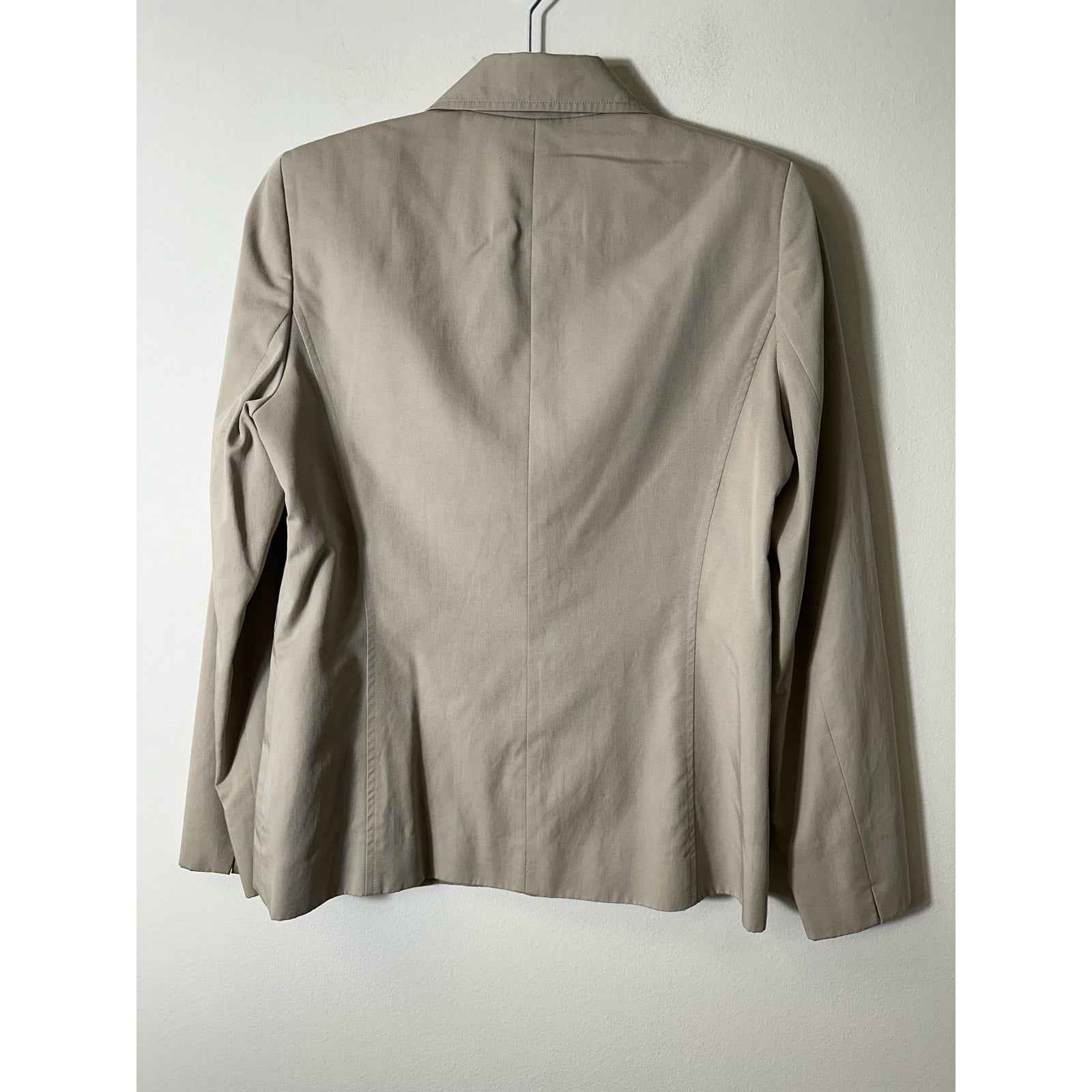 Doncaster Tan Khaki Zip Front Collared Jacket Sz 4