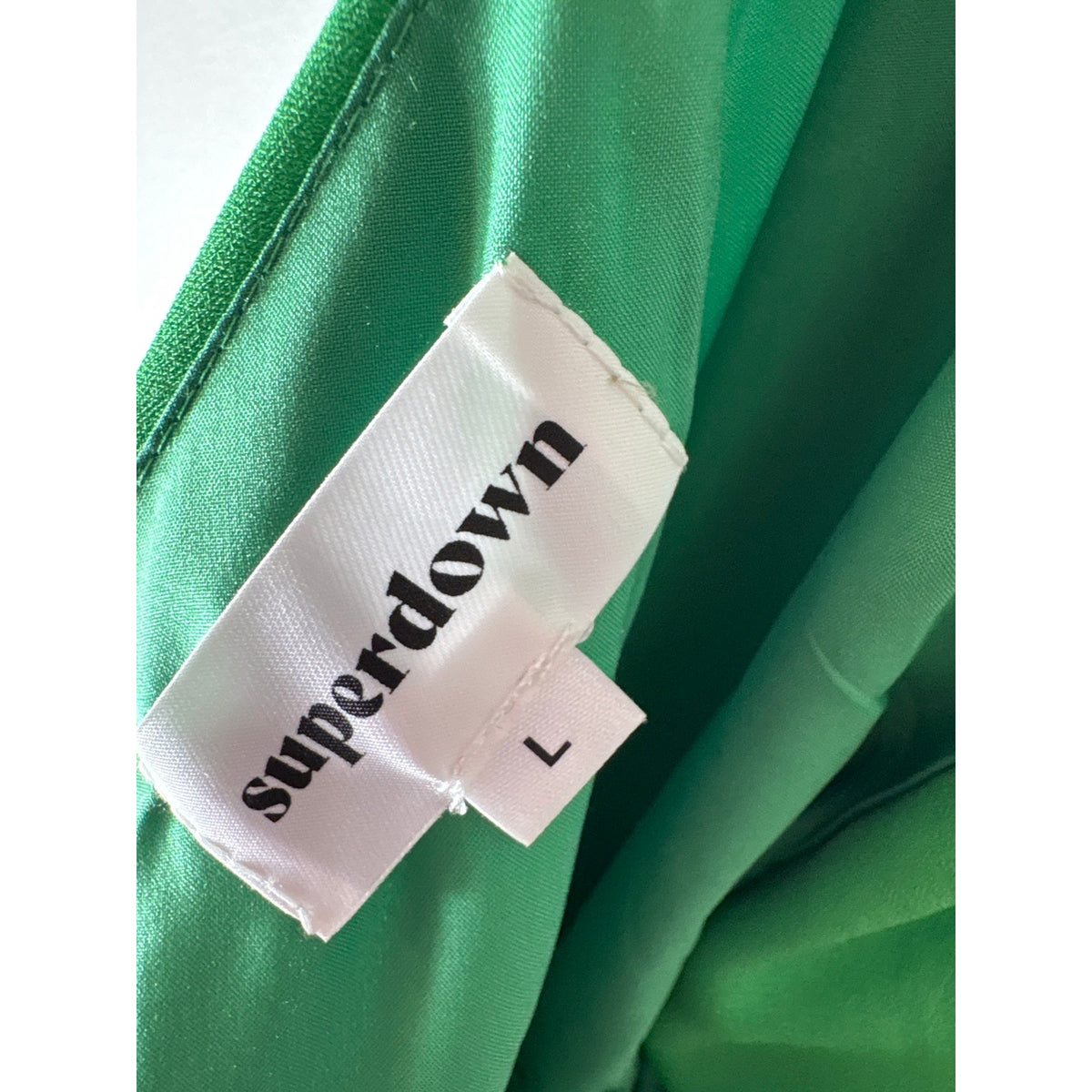 NWT Superdown Green Backless Halter Romper Sz L