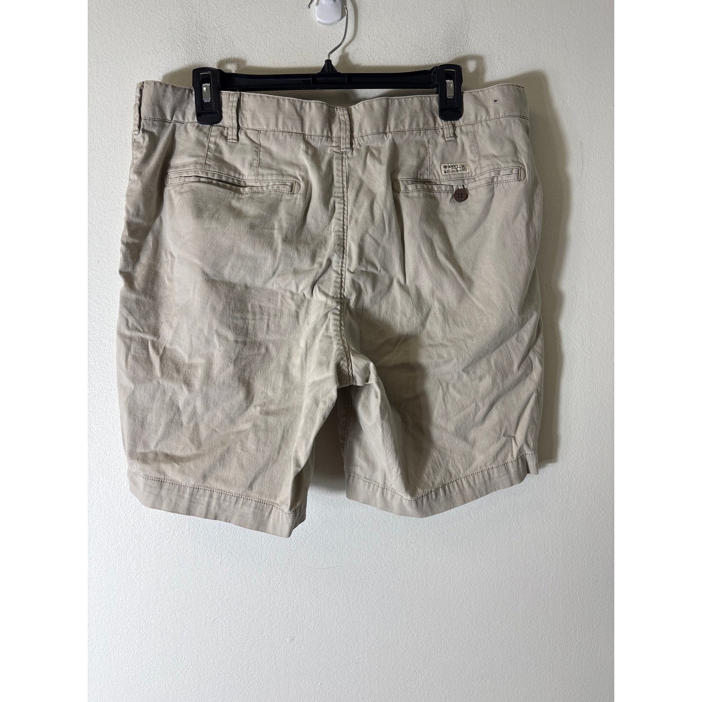 Men's Faherty Brand Khaki Cotton Blend Shorts Sz 35