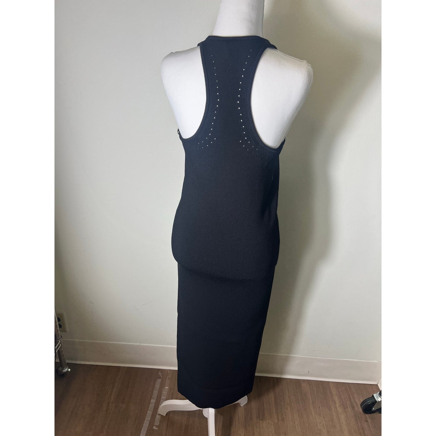 ALC Black Body Con SLeeveless High Neckline Maxi Dress Sz M