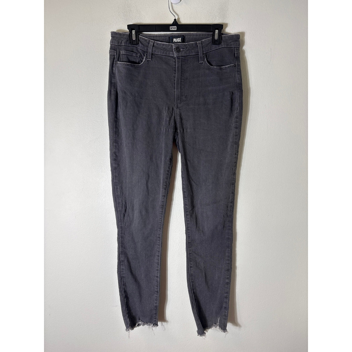 Paige Dark Gray "Hoxton Ankle" Skinny Jeans Sz 31