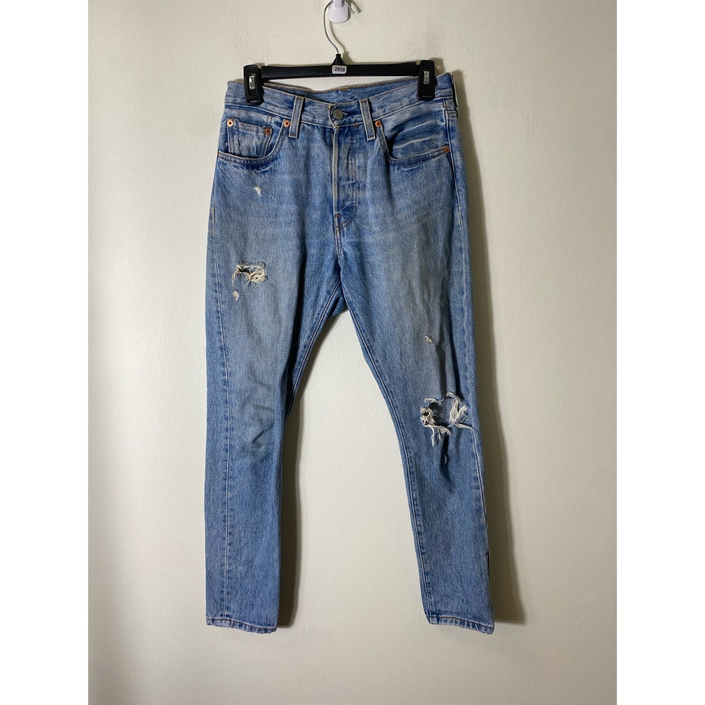 Levi's Distressed Skinny Ankle Jeans Sz 25