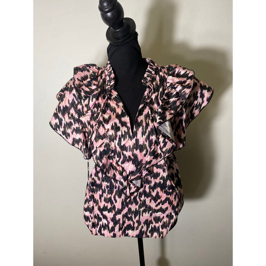 Maria Cher Pink Deisgn Top Sz XS