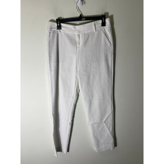 alice + olivia white pants Classic cut Sz 8