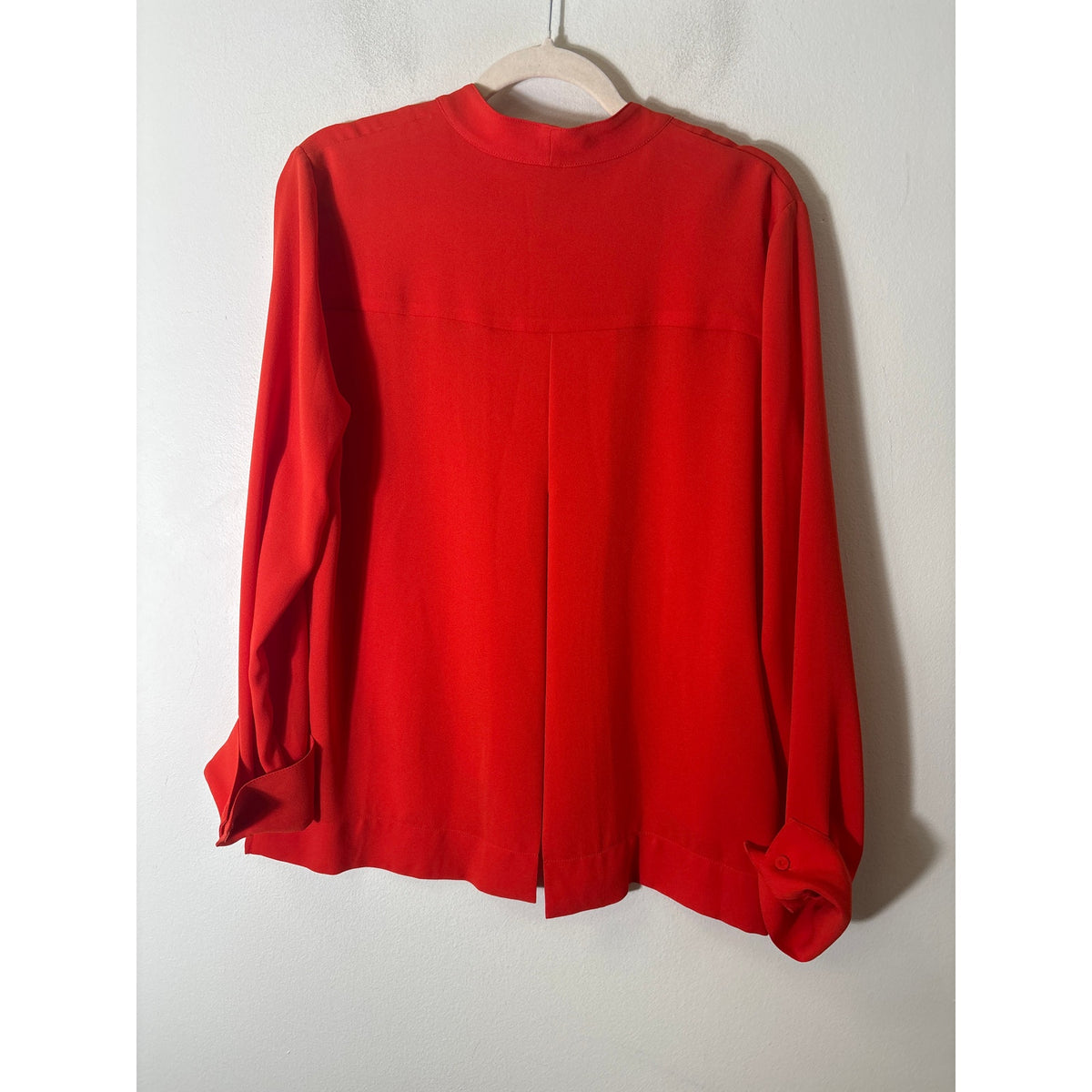 BCBG Orange Long Sleeve Flowy Blouse Sz M