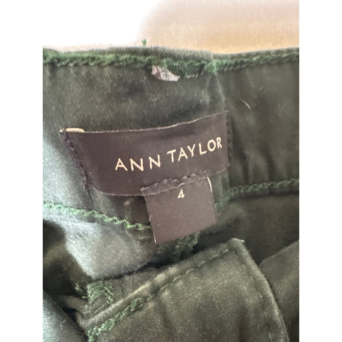 Ann Taylor Dark Green High Rise Skinny Jeans Sz 4