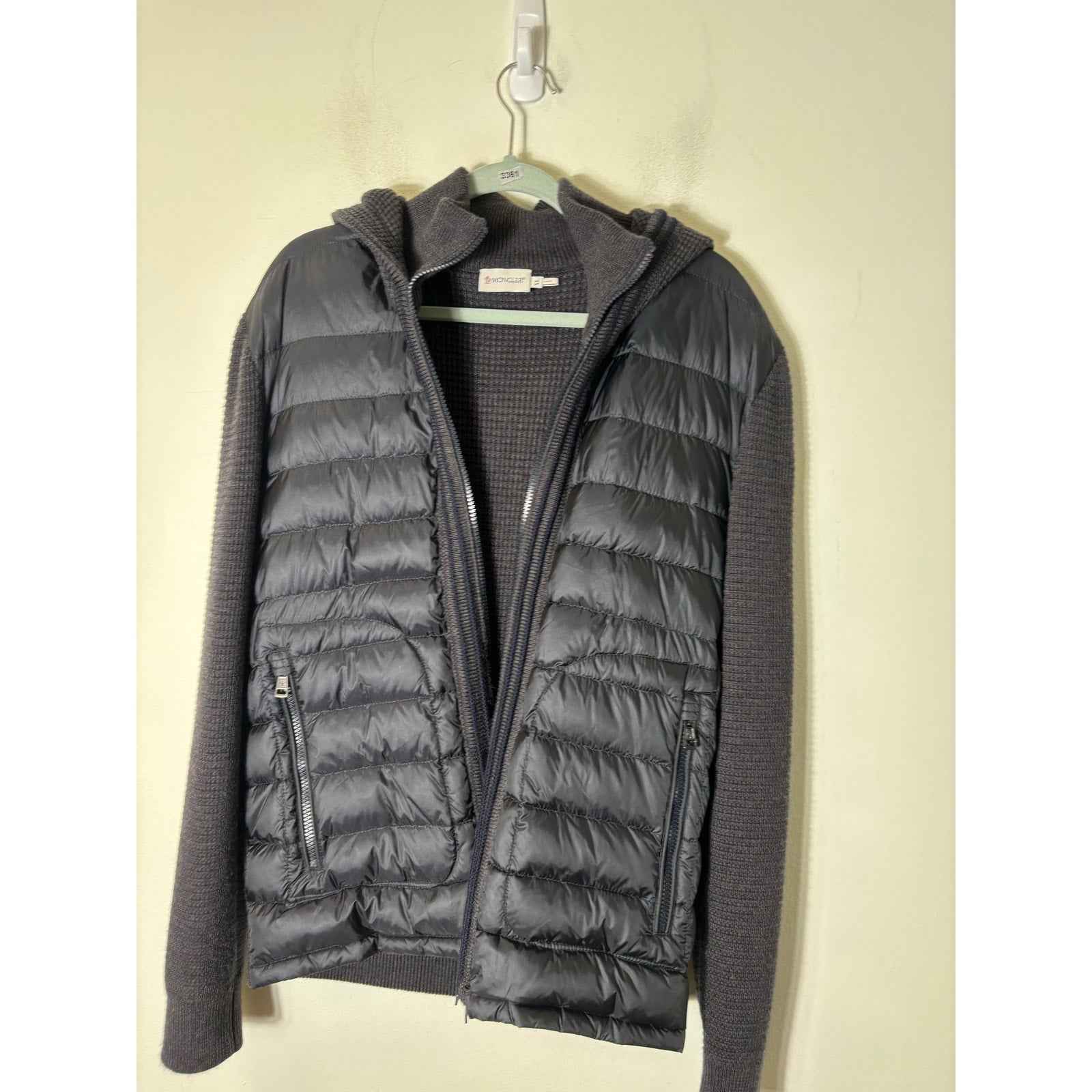 Men's Moncler Padded Ski Cardigan with Hoodie Sz XL