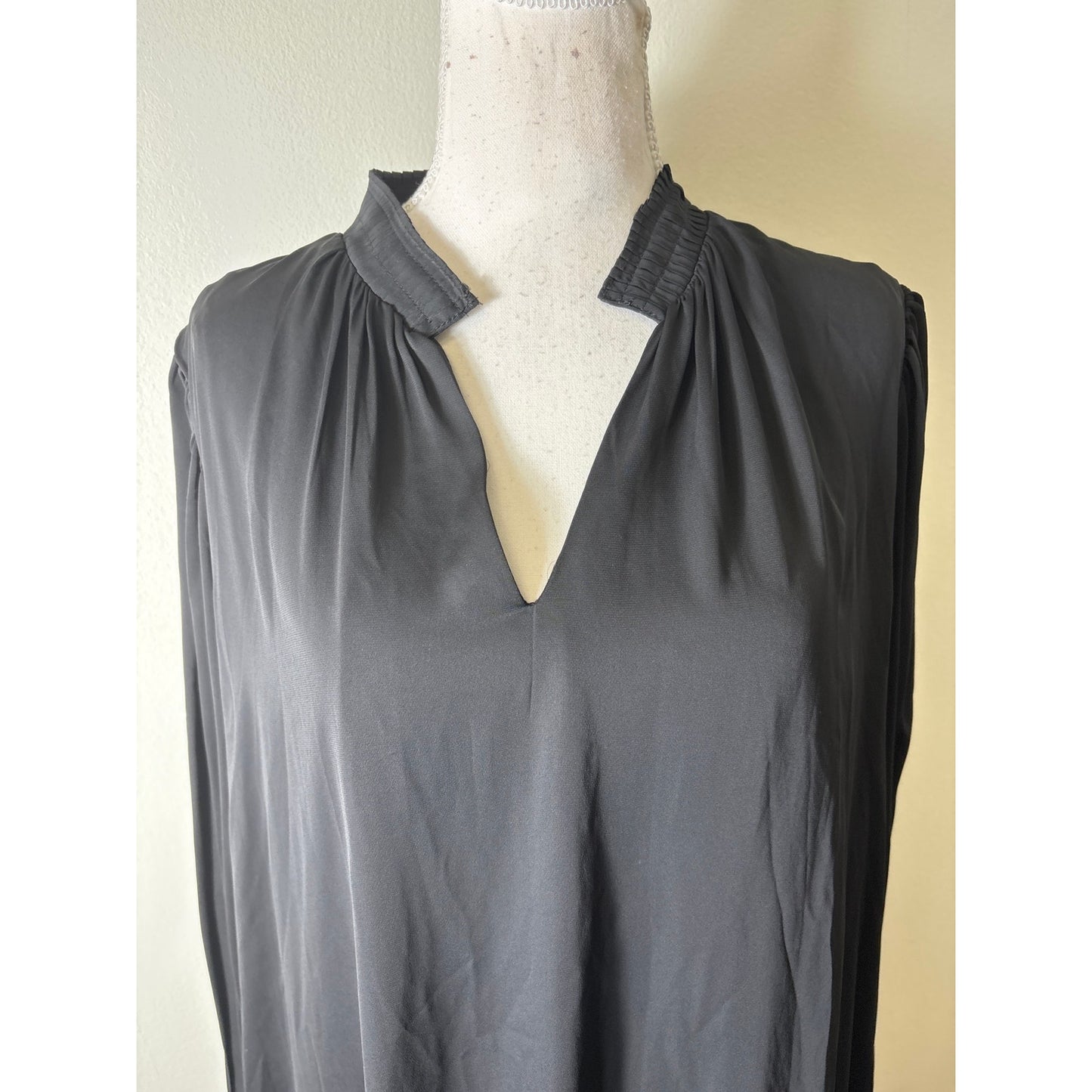 NWT Current Air Black Slinky Long Sleeve Midi Dress Sz L