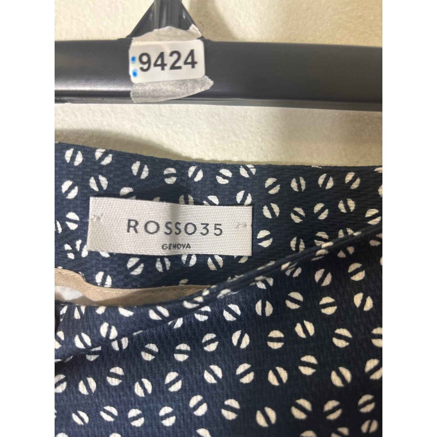 Rosso35 Blue and Navy Front Pleat Skirt Sz 40 (4)