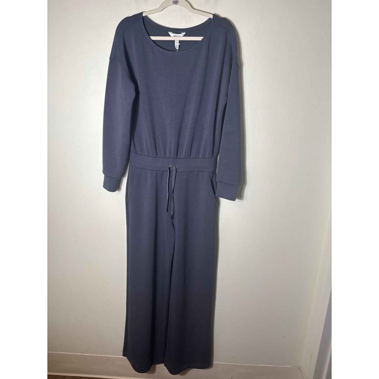 NWT Spanx Aire Off Shoulder Dark Storm Jumpsuit Sz M