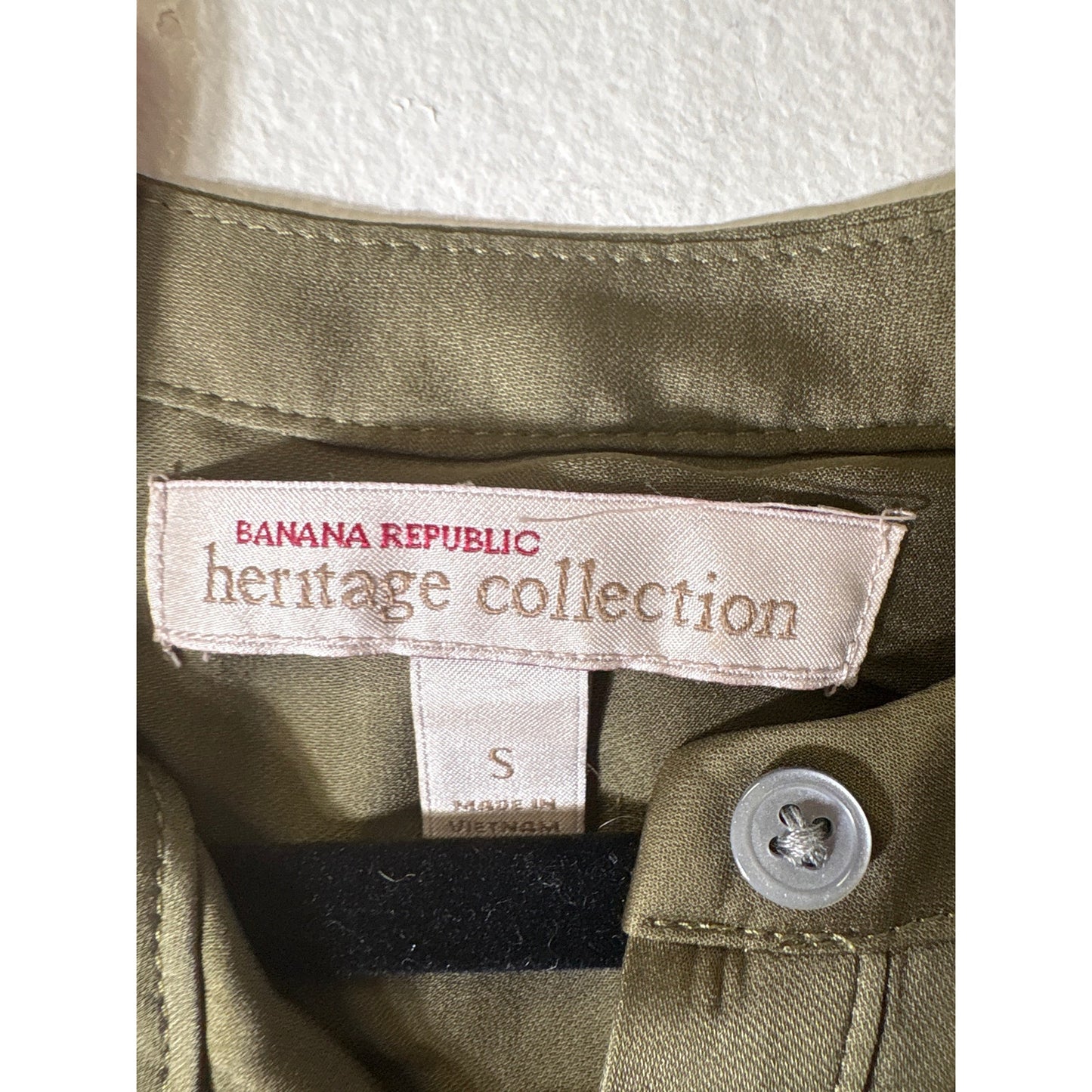 Banana Republic Olive Green Long Sleeve Dress Sz S