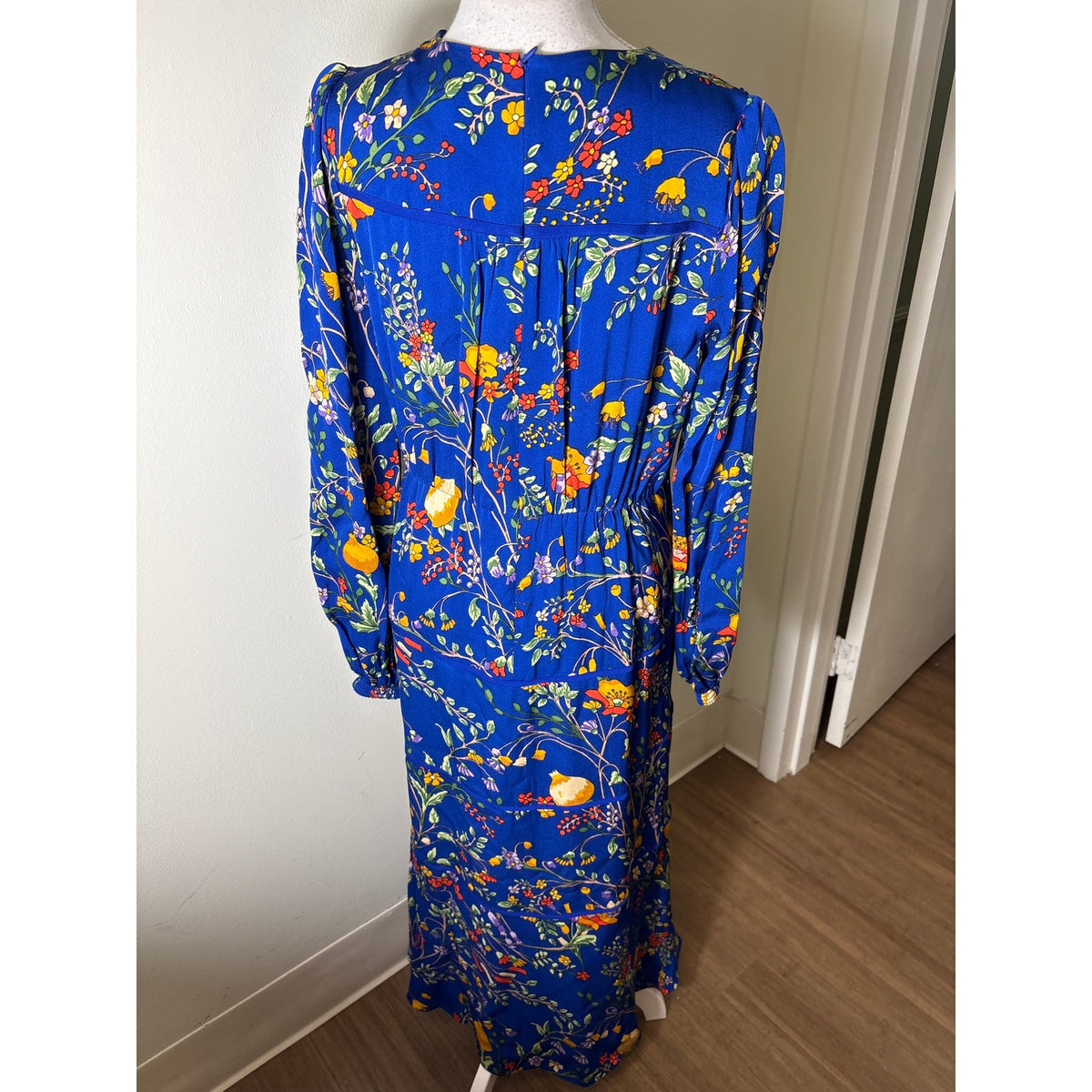 ME+EM Blue and Yellow Floral Maxi Dress Sz 10