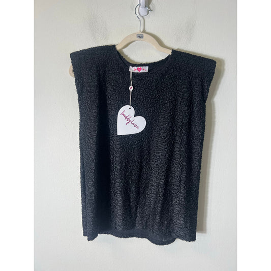 NWT Buddy Love Black Sleeveless "Lucy Top" Shirt Sz M