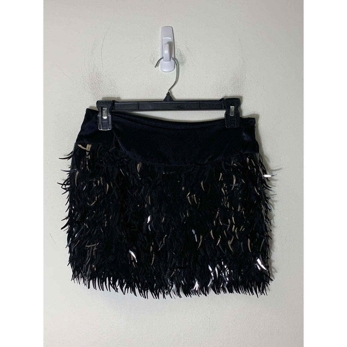 Foley and Corinna Black Sequins Mini Skirt Sz XS