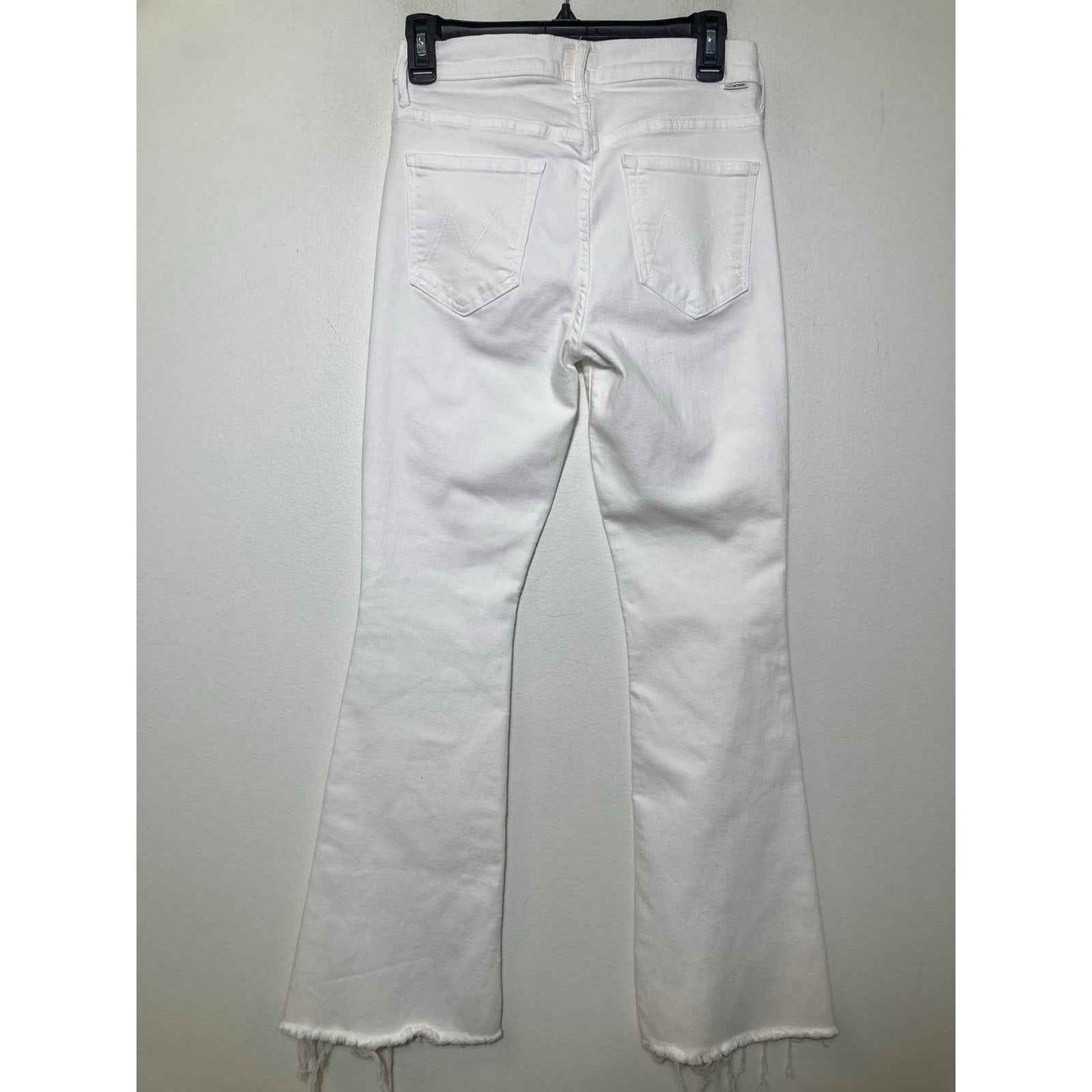 Mother White The Weekender Fray Denim Jeans Sz 28