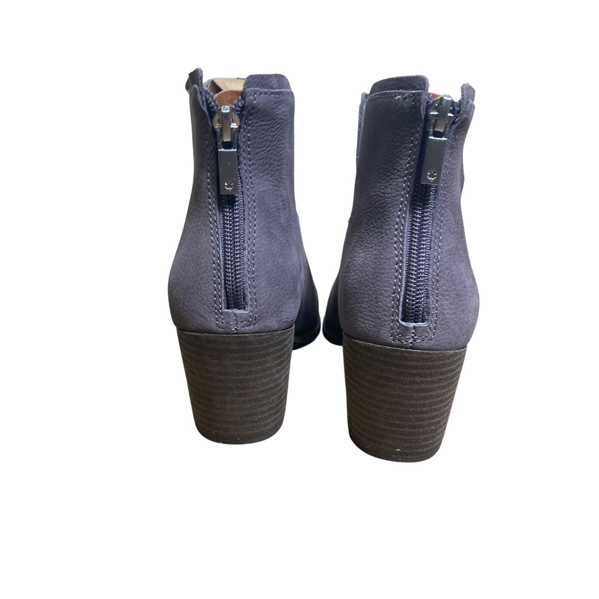 NWOB Lucky Brand Purple Leather Zip Up Bootie Sz 9.5