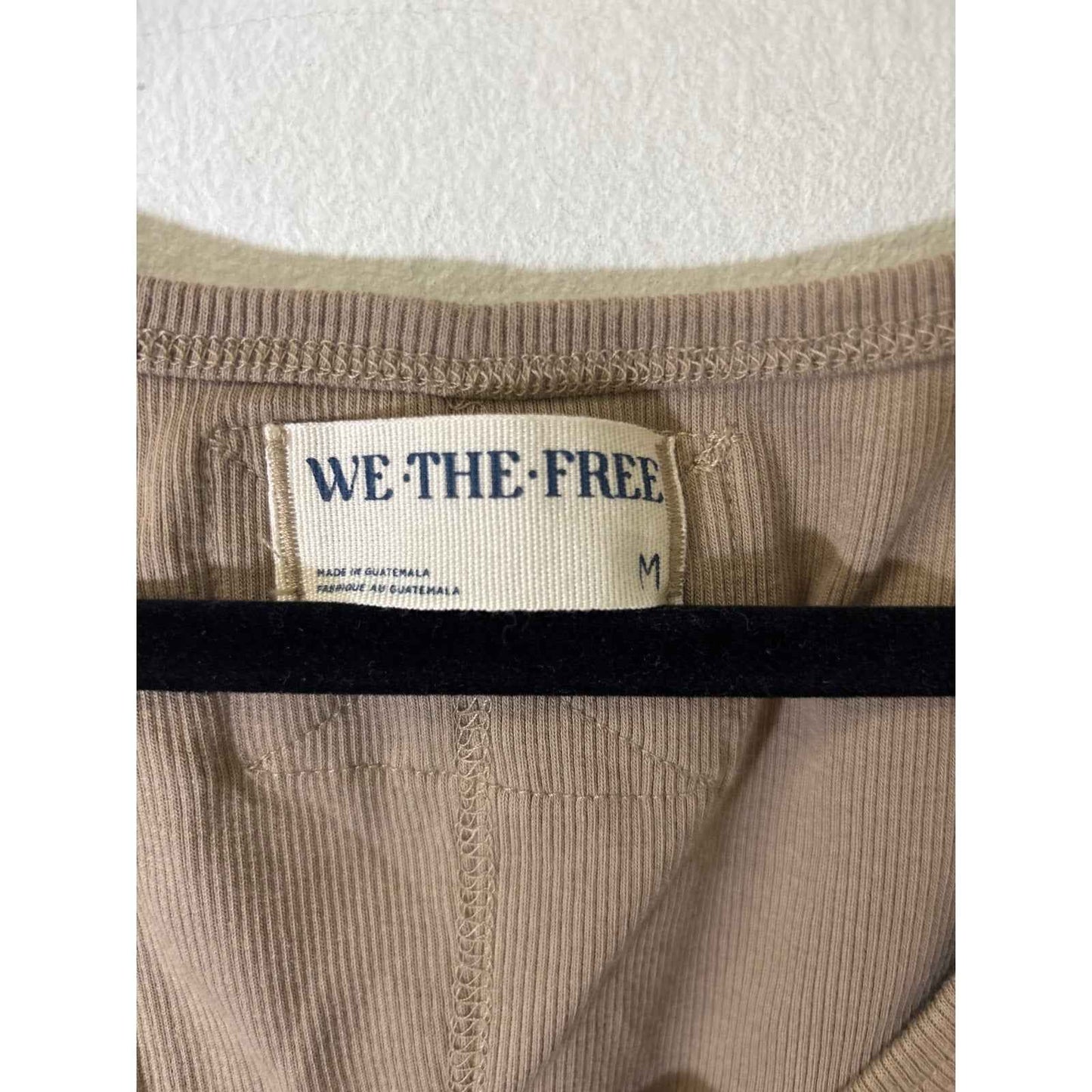We The Free Khaki Ribbed Tank Sz M
