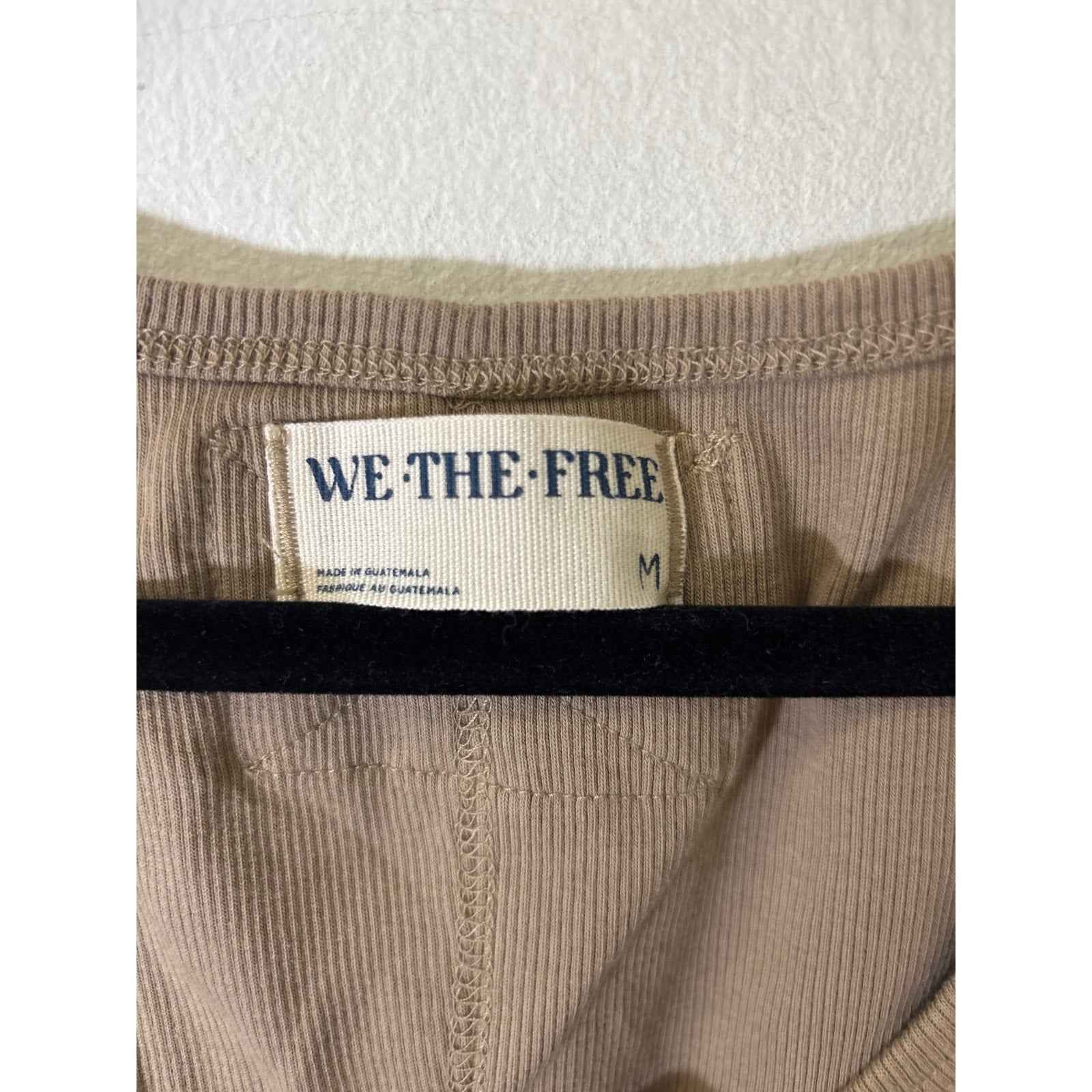 We The Free Khaki Ribbed Tank Sz M