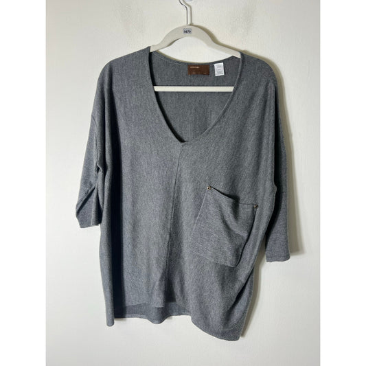 Kerisma Gray Half sleeve V-Neck Sweater Sz S/M