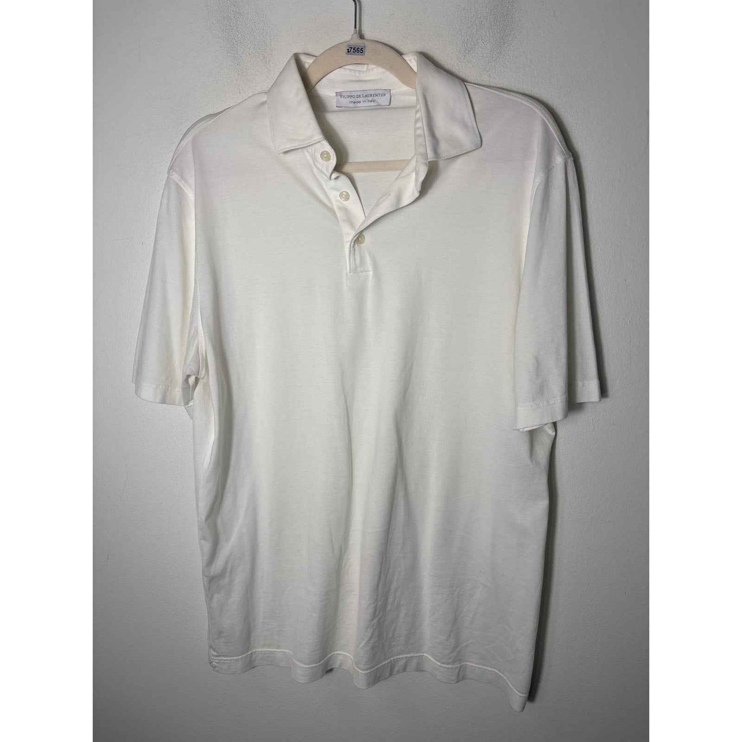 Men's Filippo De Laurentis White  Soft Tee Polo sz 52 (large)