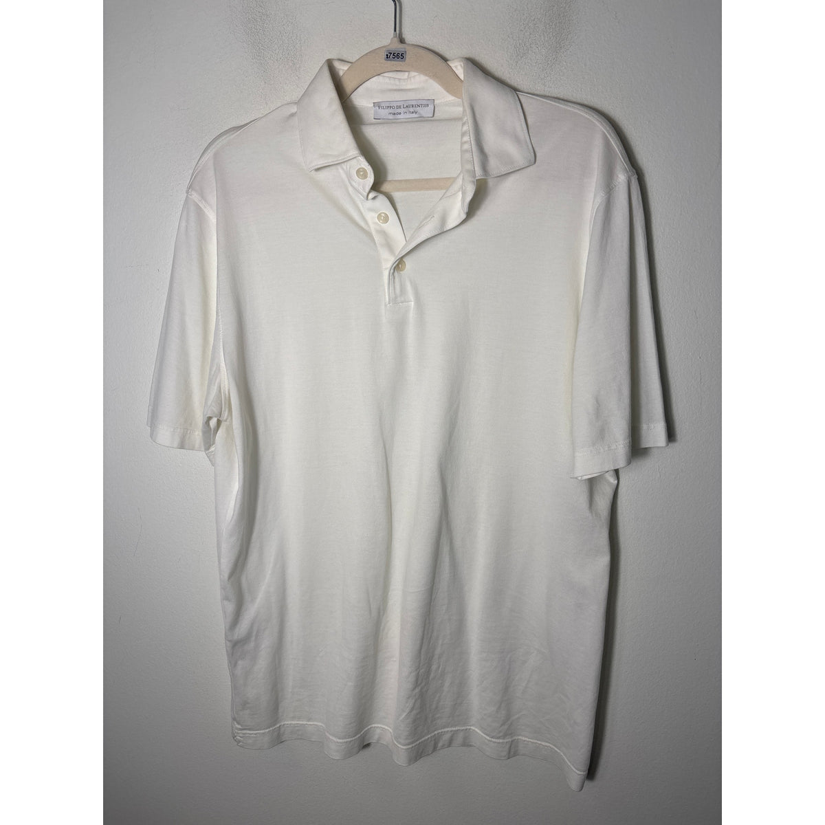 Men's Filippo De Laurentis White  Soft Tee Polo sz 52 (large)