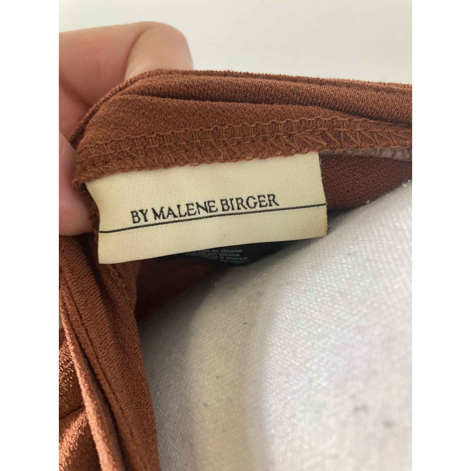 Malene Birger Camel Brown Shoulder Buckle Top sz S