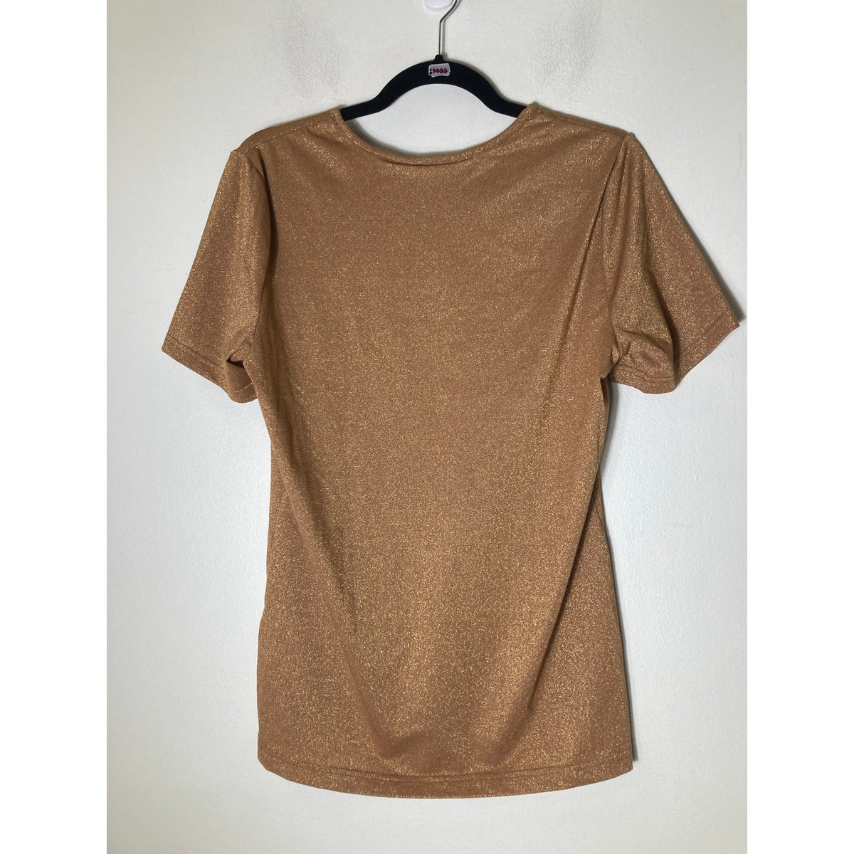 Cali and York Gold Shimmery Short Sleeve Sz S