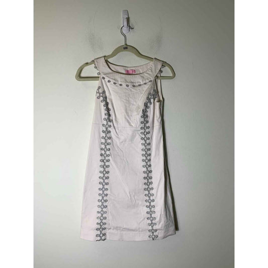 Lilly Pulitzer White Sleeveless Knee Length Sheath Dress Sz 0