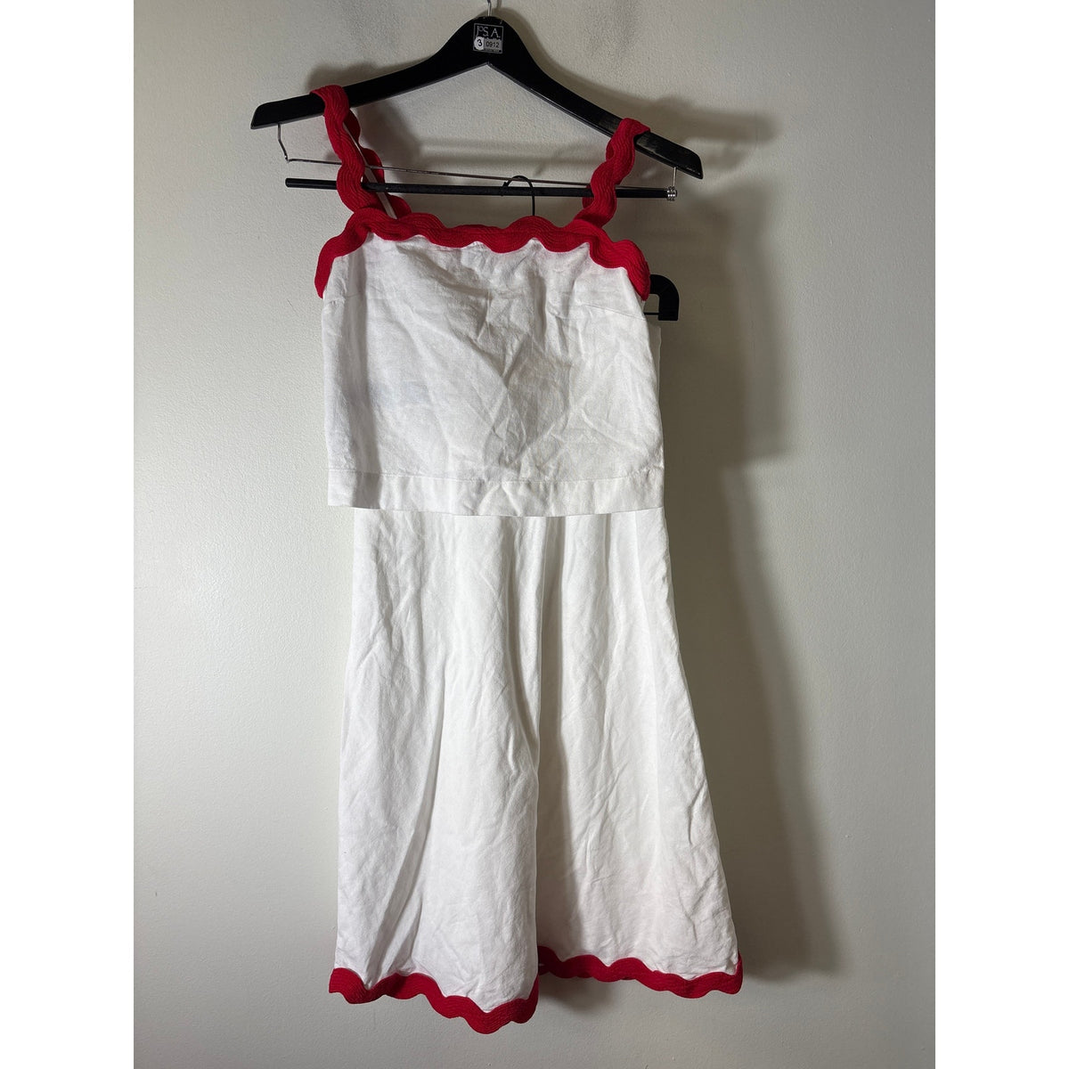 NWT MNG Red Ric Rac Trimmed Top and Skirt Set Sz S