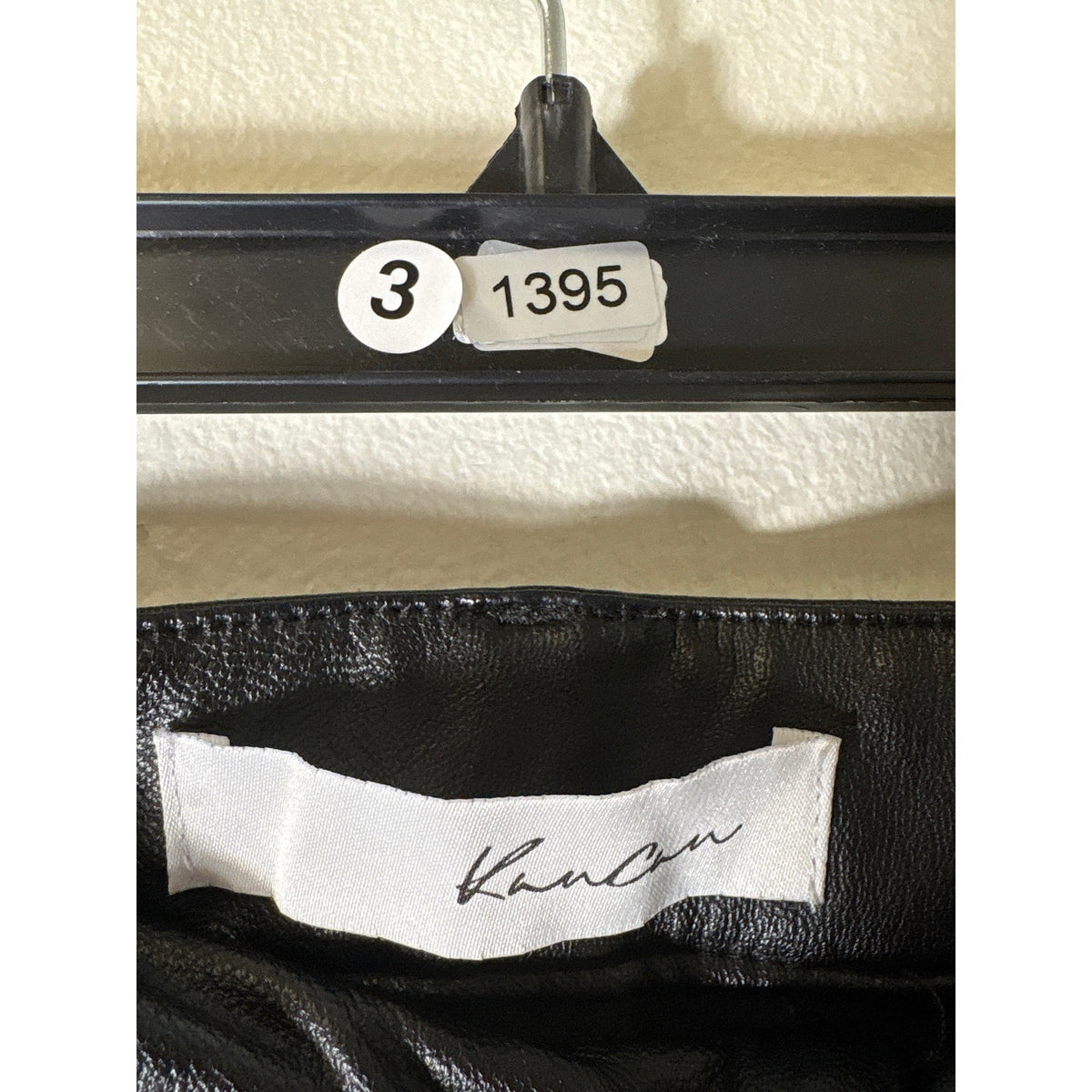 Kancan Black Faux Leather JEans Sz 28