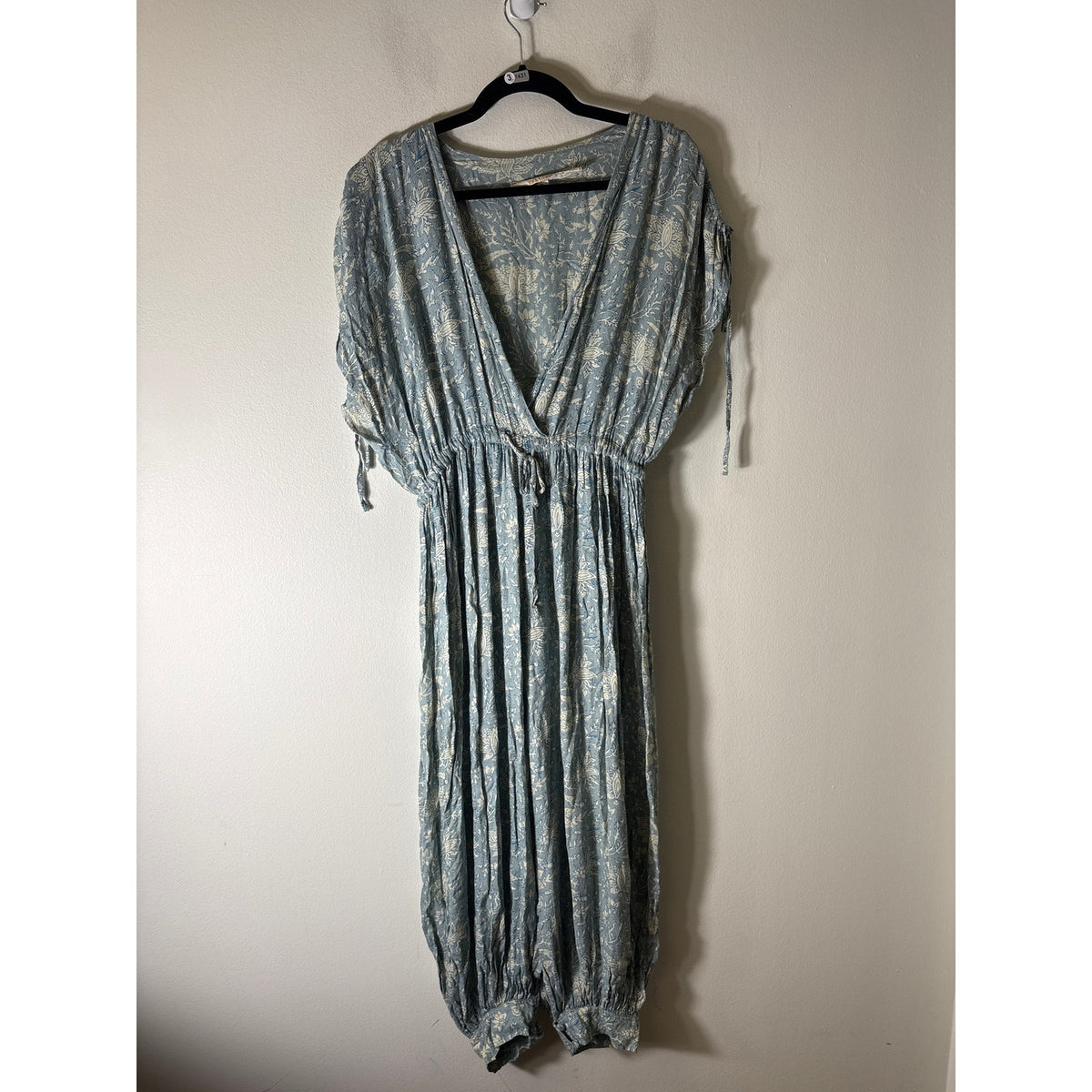Jen's Pirate Booty Blue and White Color Block Maxi Dress Sz S