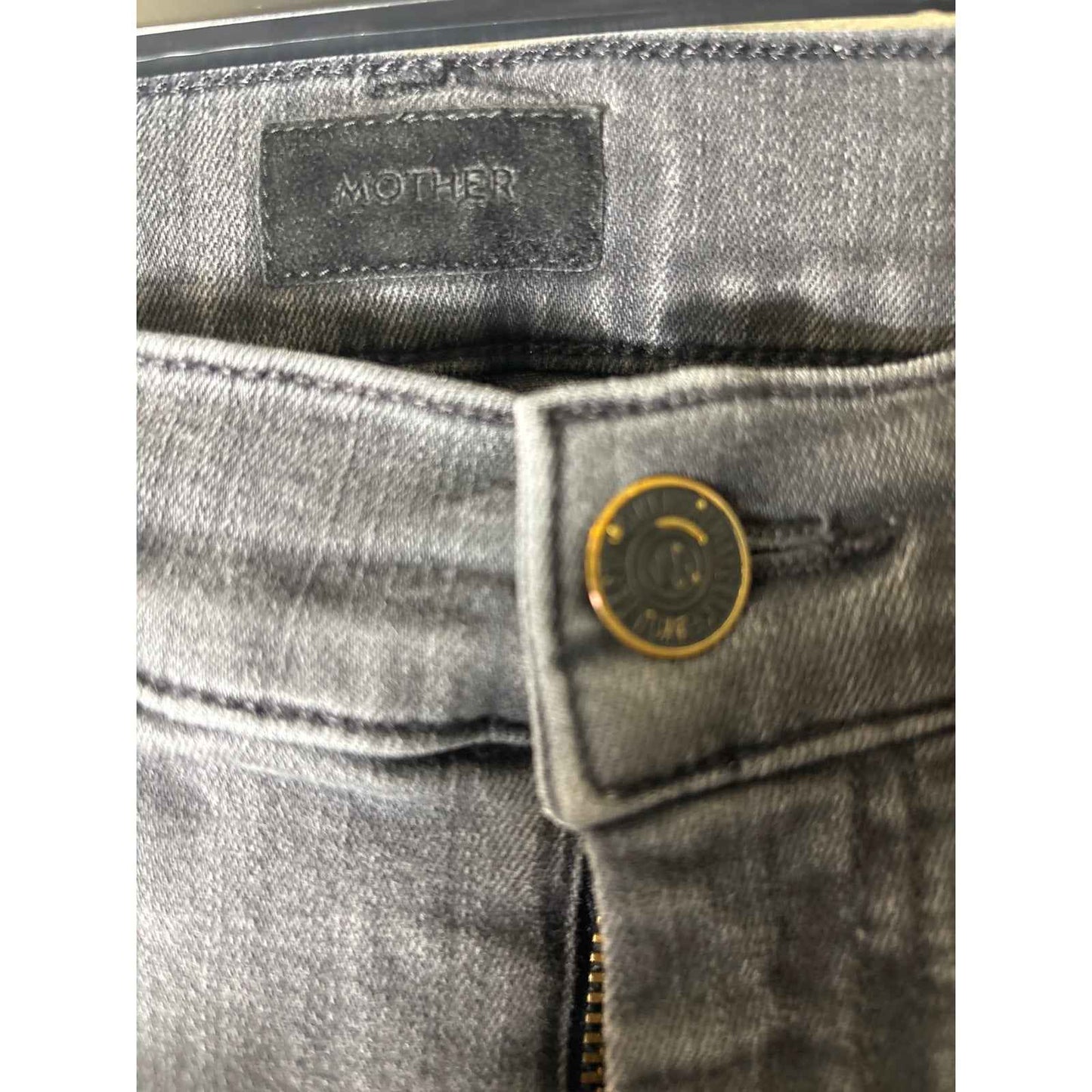Mother Black Weekender Fray Denim Sz 25
