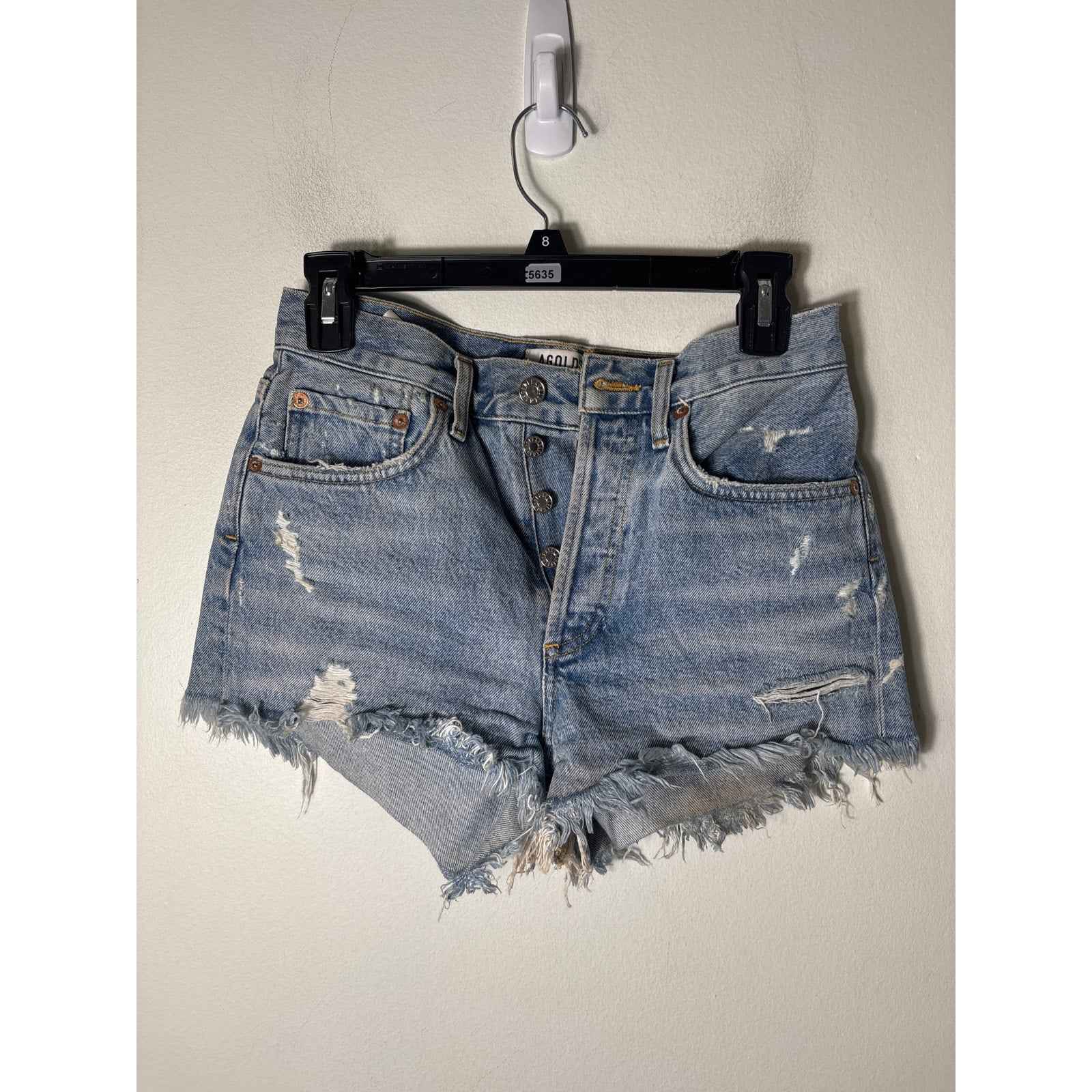 Agolde Viintage Look Cutoff Denim Shorts Sz 23
