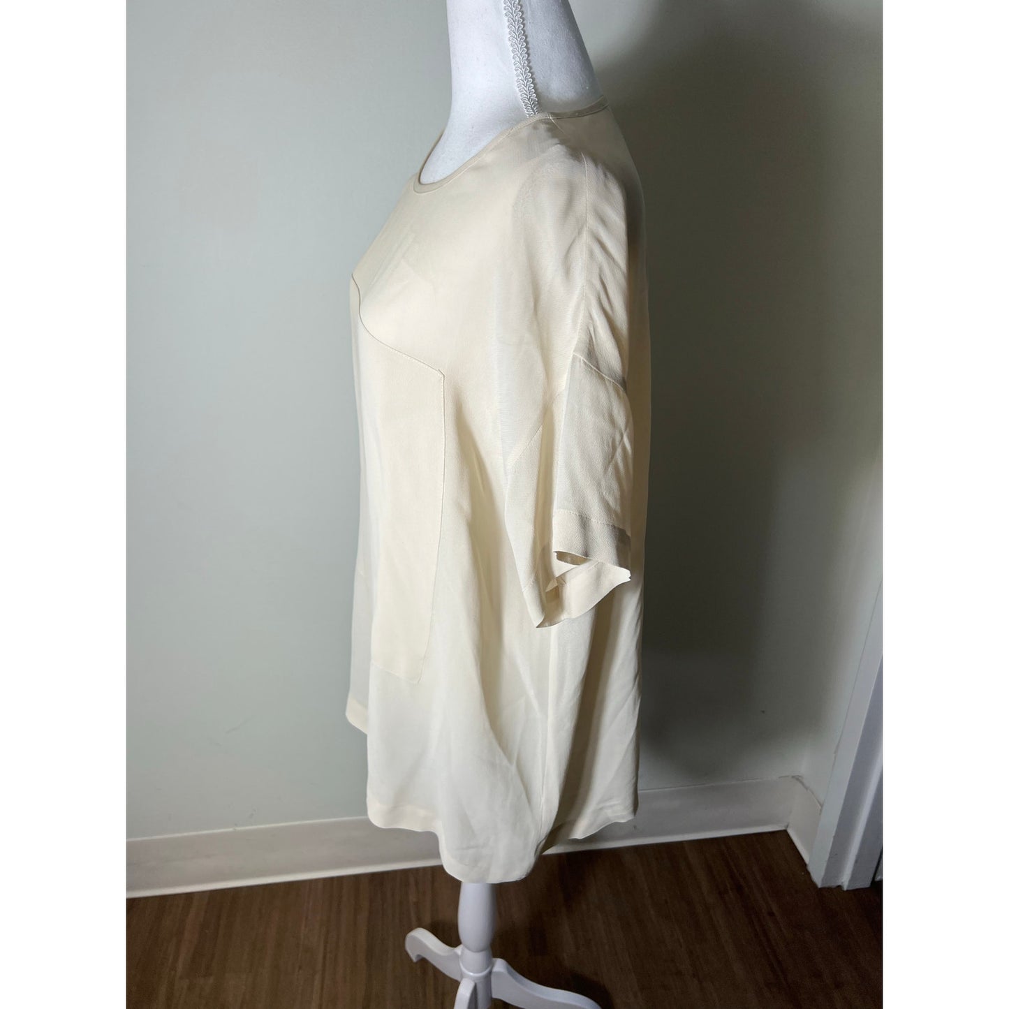 Bitte Kai Rand Short Sleeve Oversized Cream Blouse Sz M